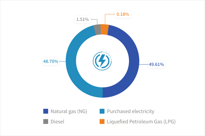 2024 Energy Mix of  Ventec's Overseas  Offices